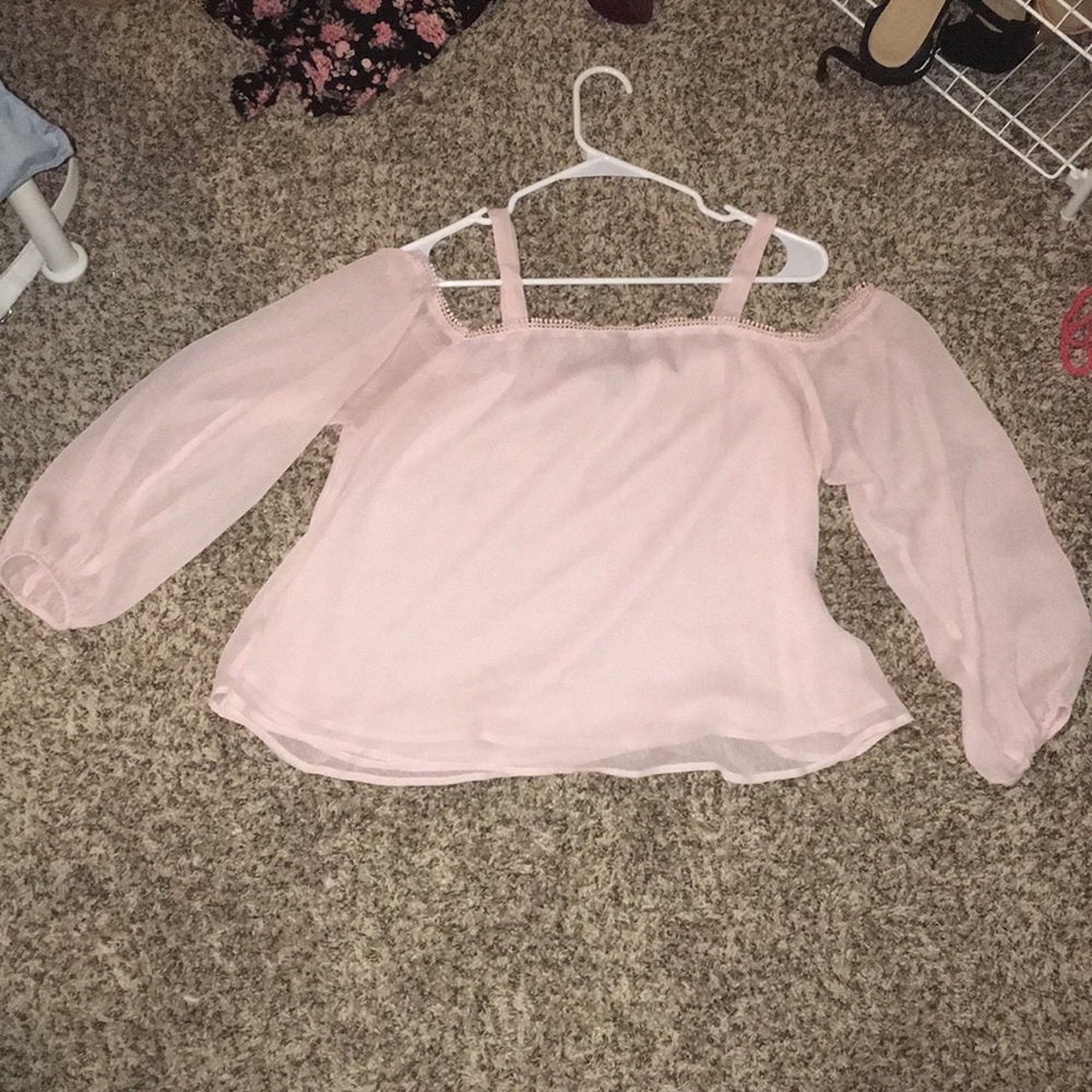 Pink off the shoulder top